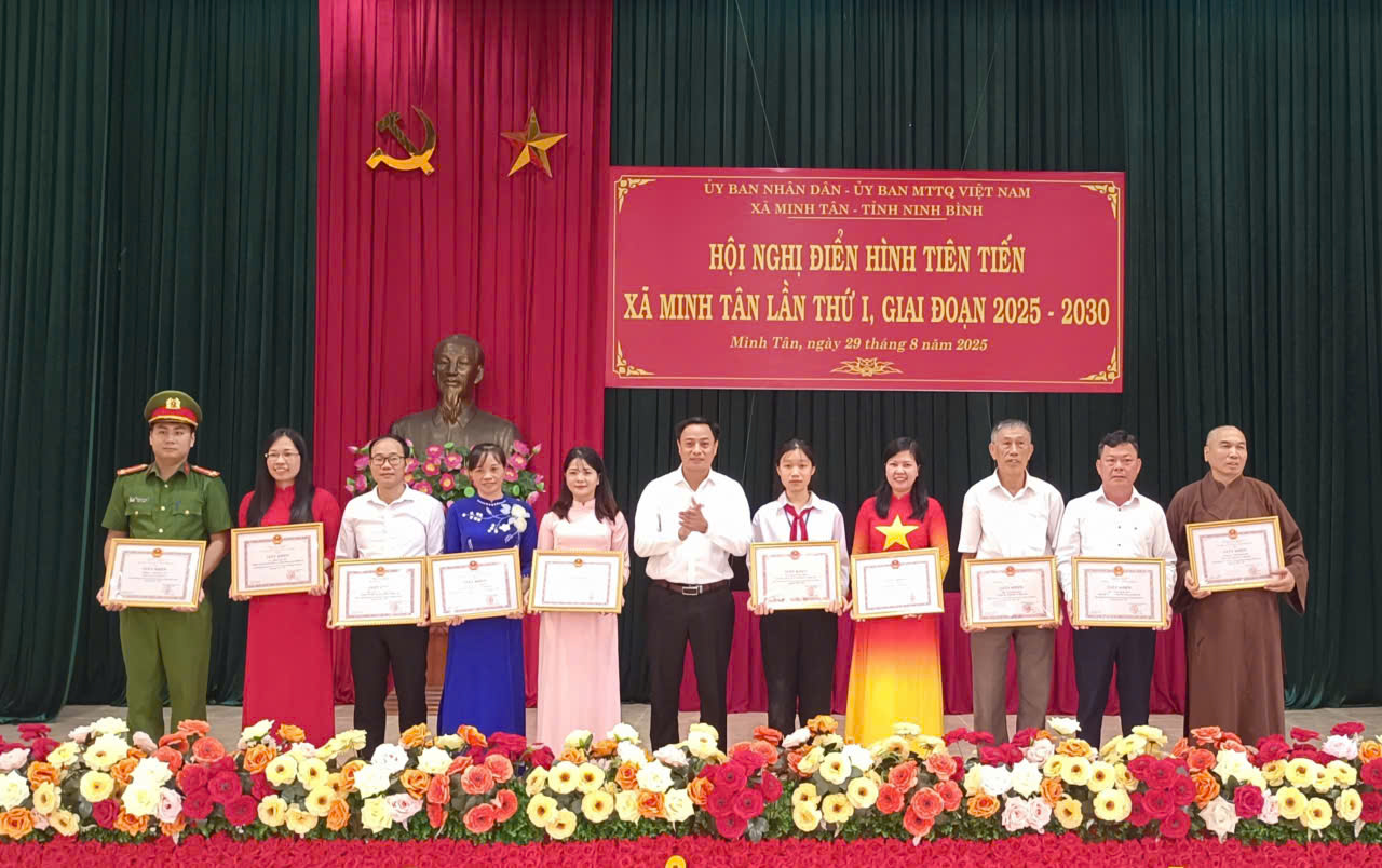 Hội nghị điển hình tiên tiến xã Minh Tân lần thứ I, giai đoạn 2025 - 2030