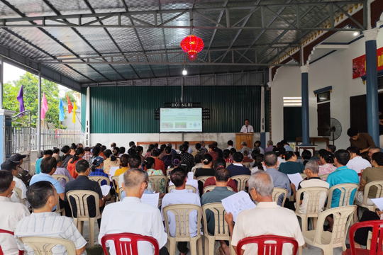 Hội nông dân xã Minh Tân phối hợp cùng HĐQT HTX NN Minh Thuận tổ chức hội nghị tập huấn“Công nghệ tưới ướt – khô xen kẽ trong canh tác lúa thích ứng với biến đổi khí hậu tại Ninh Bình”  