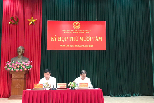 Hội đồng nhân dân xã Minh Tân tổ chức kỳ họp thứ mười tám khóa XXI, nhiệm kỳ 2021 – 2026